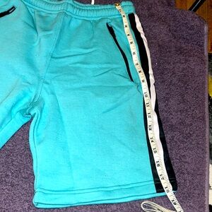 Sweatsuit material shorts red and teal size XS only $12